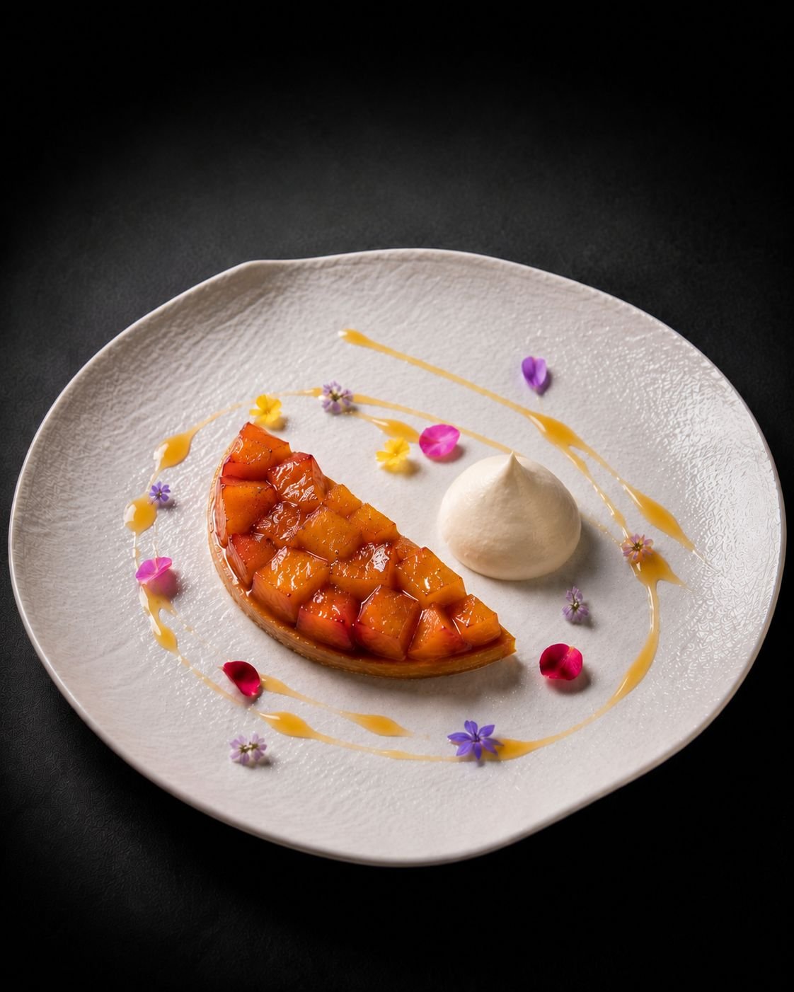 Tarte tatin de pêche, douceur estivale
